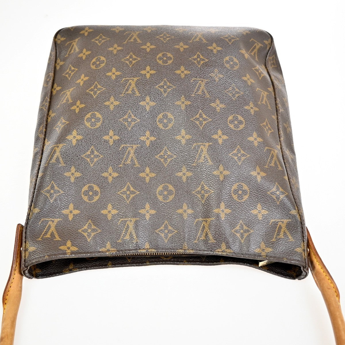 LOUIS VUITTON Logo Looping GM Shoulder Bag Monogram Leather Brown M51145 87KC187