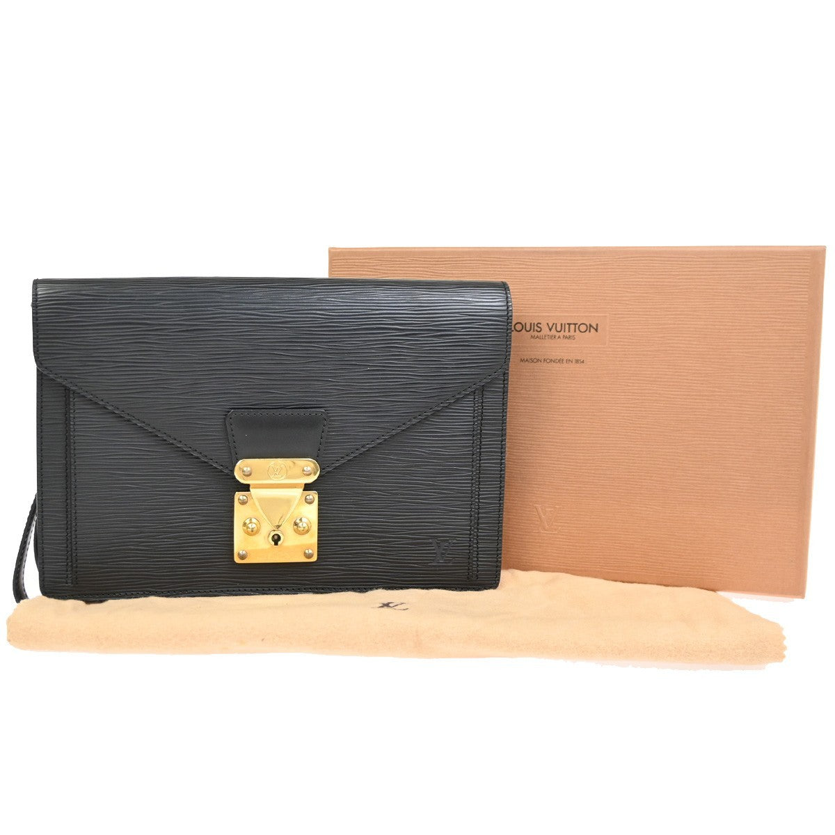 LOUIS VUITTON LV Pochette Serie Dragonne Hand Bag Epi Leather BK M52612 68CA951
