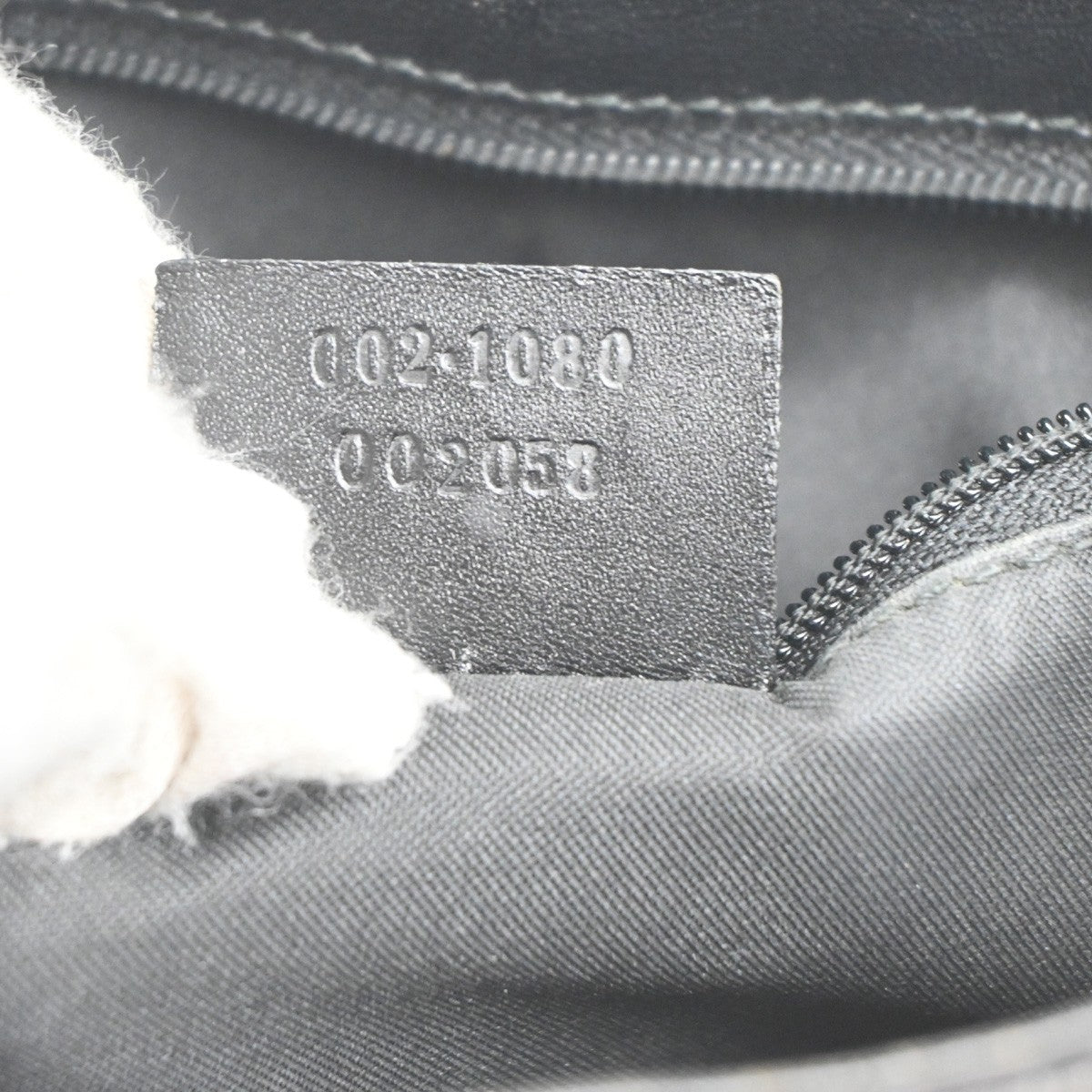 GUCCI Logo GG Pattern Hand Bag Canvas Leather Black SHW Italy 63KP541