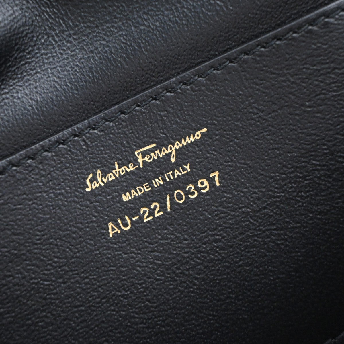 SALVATORE FERRAGAMO Gram Mini 2Way Shoulder Bum Bag Leather Black GHW 87EE569
