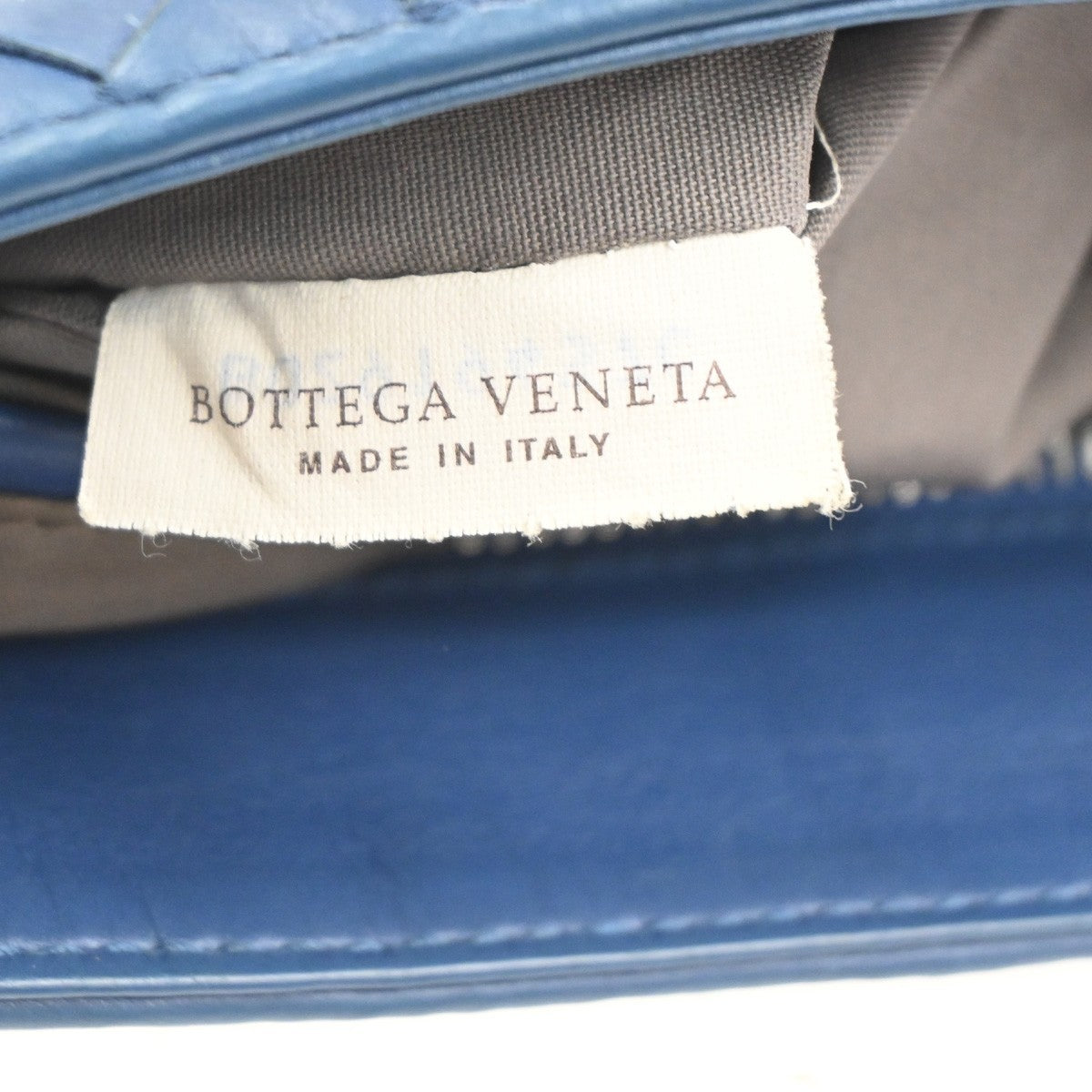 BOTTEGA VENETA Intrecciato Logo Shoulder Crossbody Bag Leather Blue 99MA221