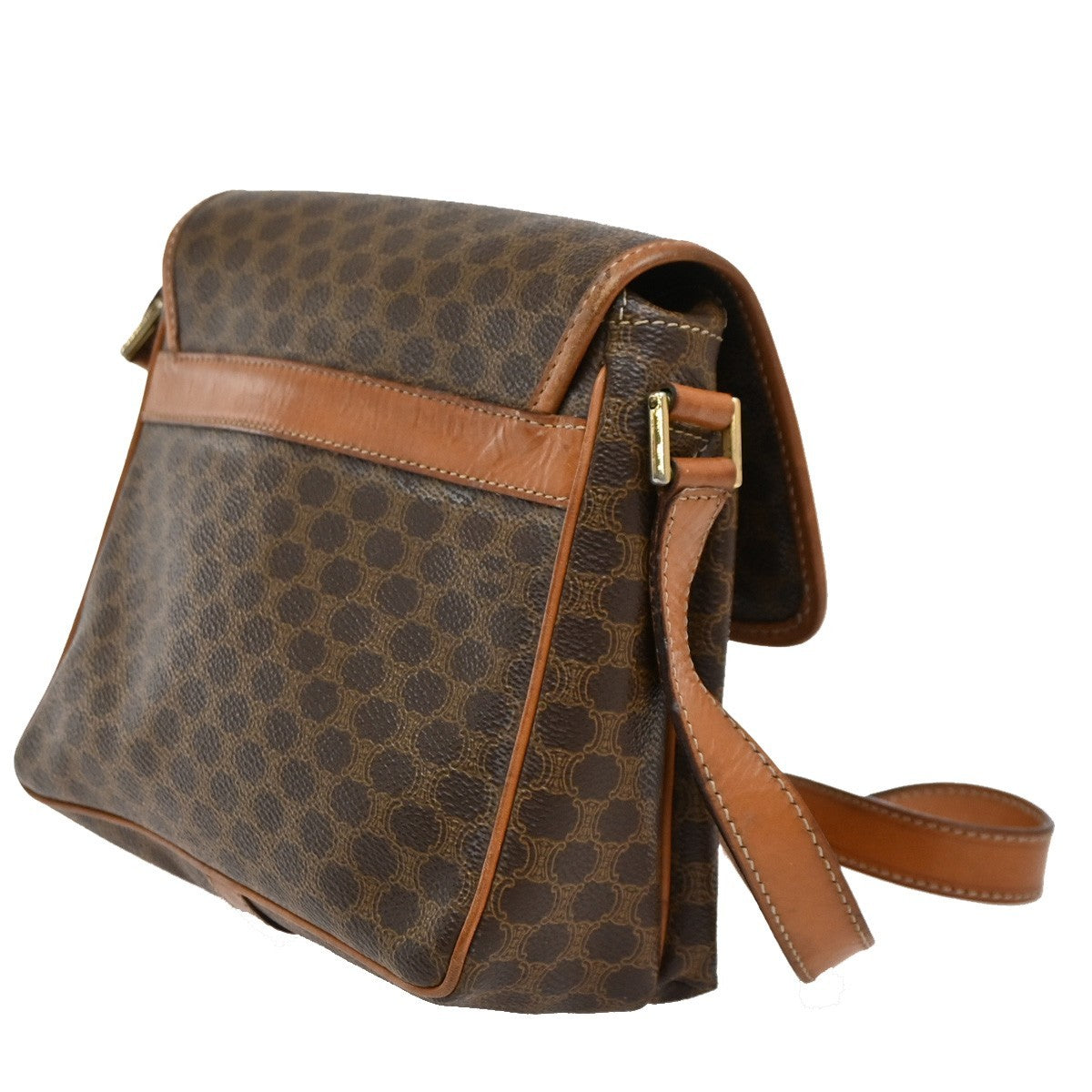 CELINE Logo Gancio Macadam Crossbody Shoulder Bag PVC Leather BN Italy 30DA241