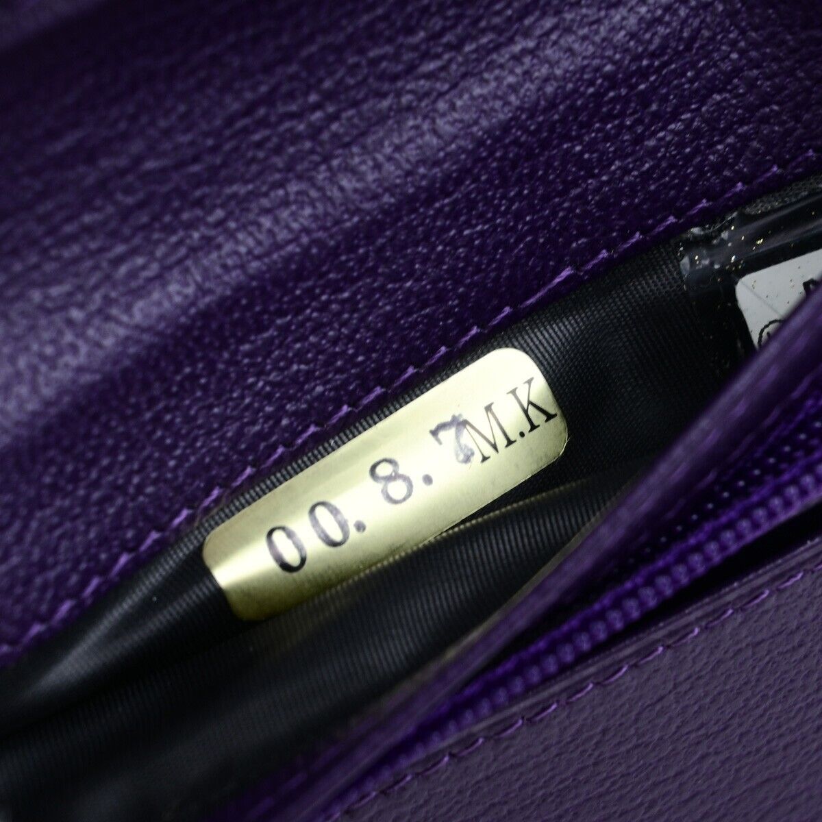 CHANEL CC Logo Bifold Wallet Leather Purple GHW Made in France 79RK703