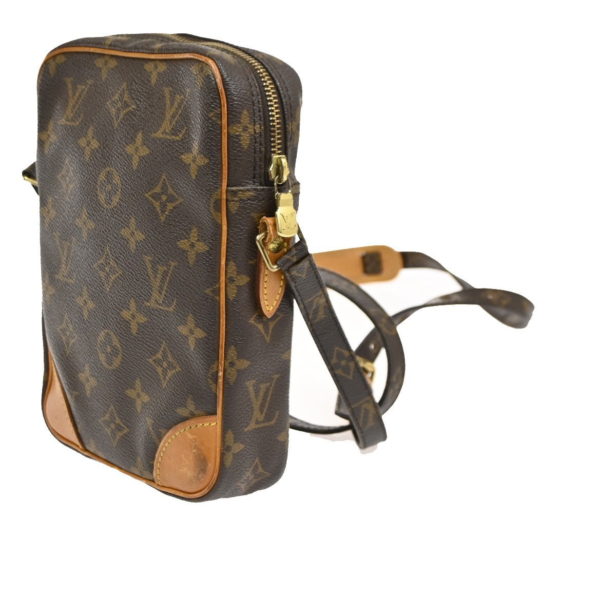 LOUIS VUITTON Danube Shoulder Bag Monogram Leather Brown France M45266 31SA063