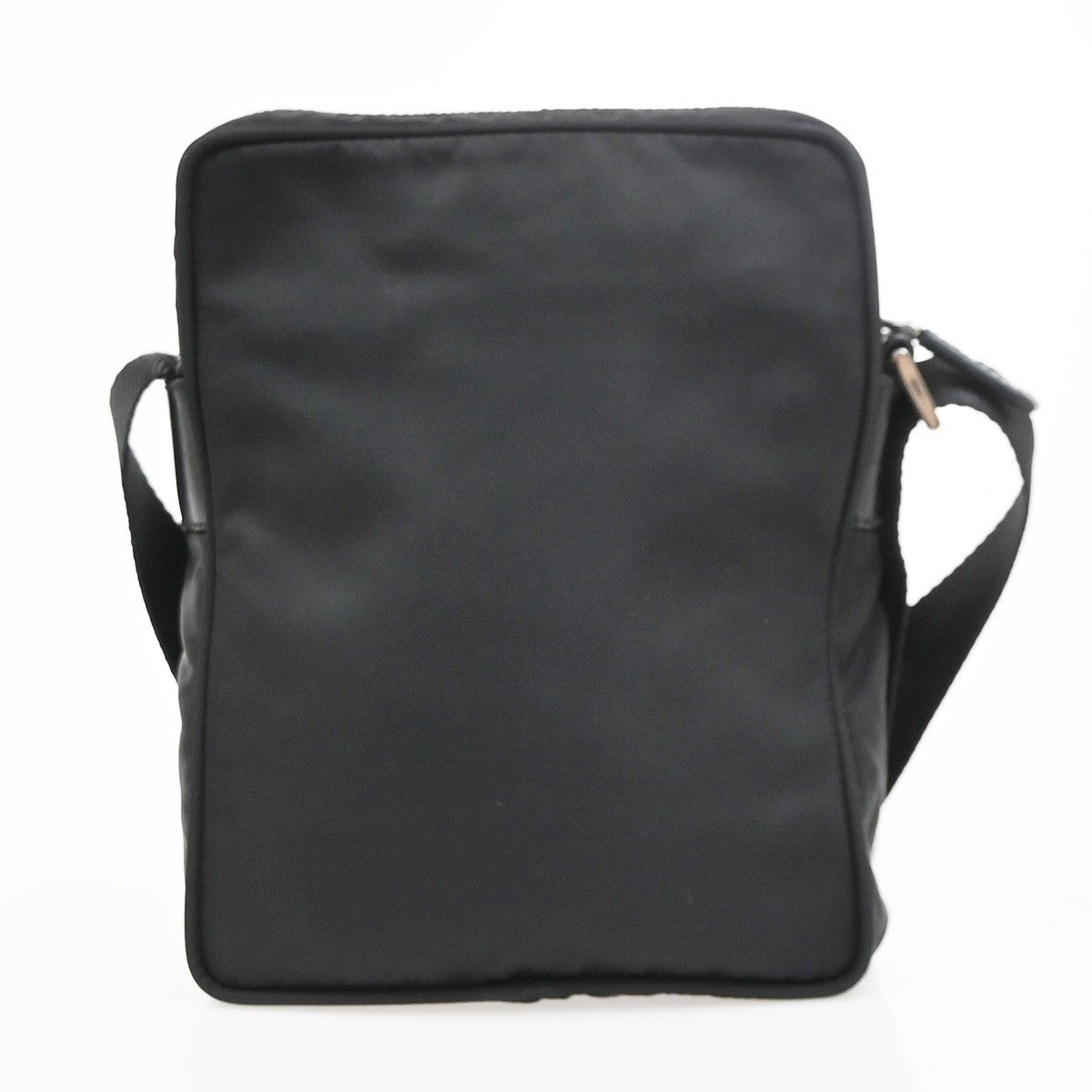 PRADA Logo Crossbody Shoulder Bag Nylon Leather Black SHW Italy 31MA686