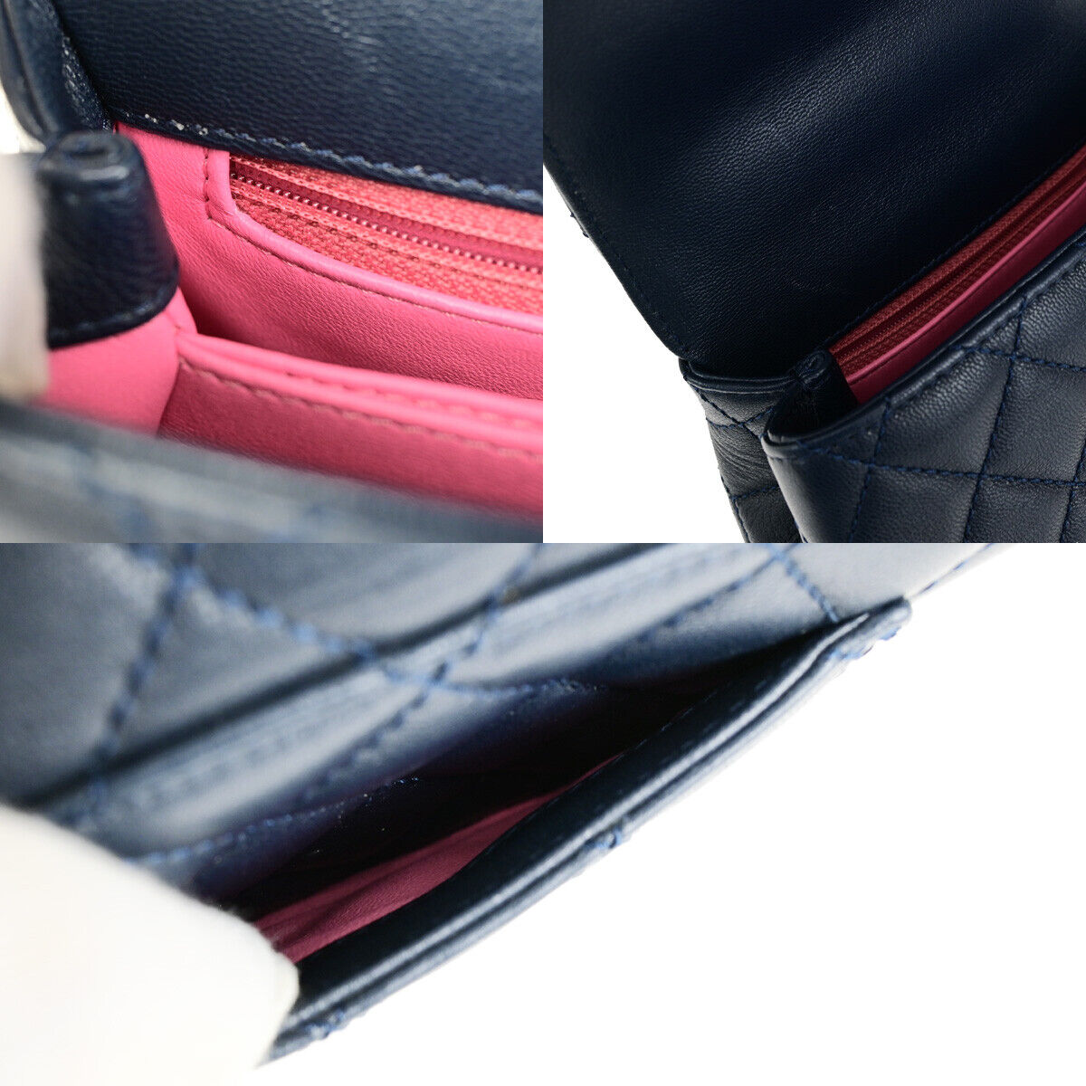 CHANEL CC XXS Matelasse Top Handle 2Way Chain Shoulder Bag Leather BE 793RK696