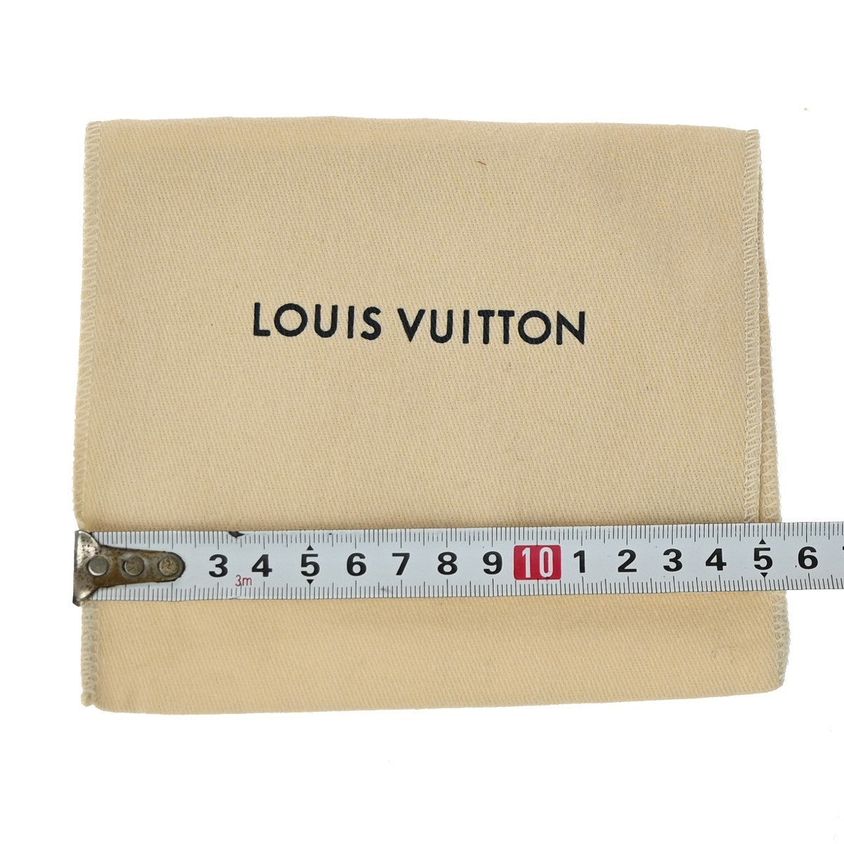 LOUIS VUITTON Logo 10 Set Dust Bag Drawstring Canvas Cotton Beige Brown 09KP307