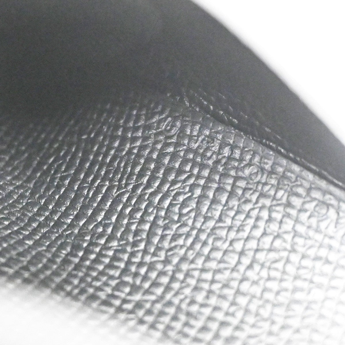 HERMES Logo Calvi Duo Card Holder Coin Case Epsom Leather Black 43LC615