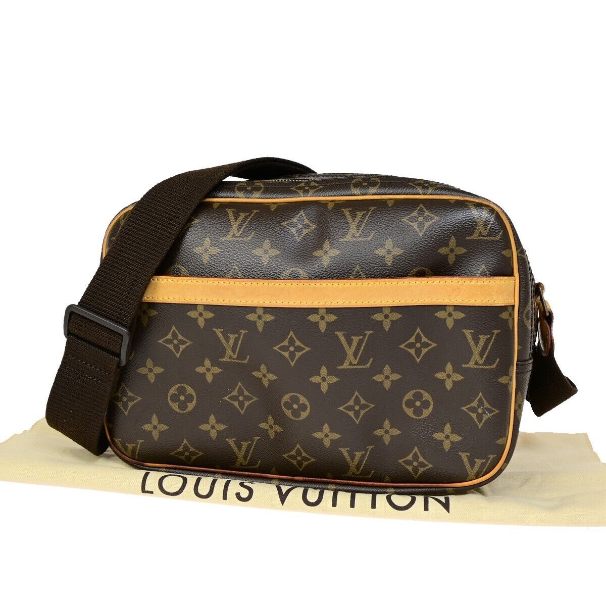 LOUIS VUITTON Reporter PM Crossbody Shoulder Bag Monogram Leather M45254 18EB388
