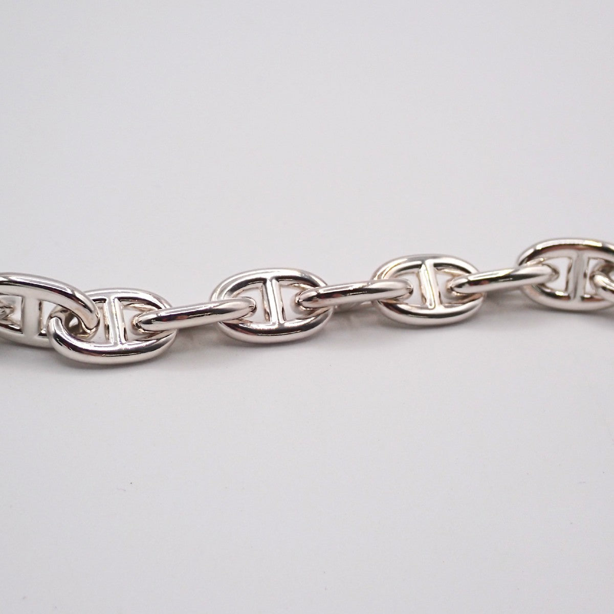 HERMES Logo Chaine D'ancre MM Chain Bracelet  14 Link Silver Ag925 363LC609