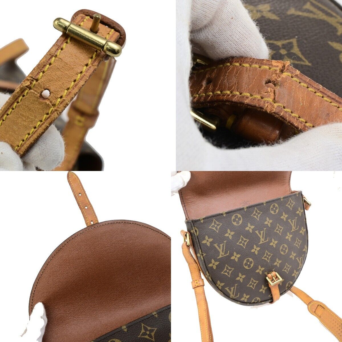 LOUIS VUITTONI Chantilly MM Shoulder Bag Monogram Leather Brown M51233 33FB295