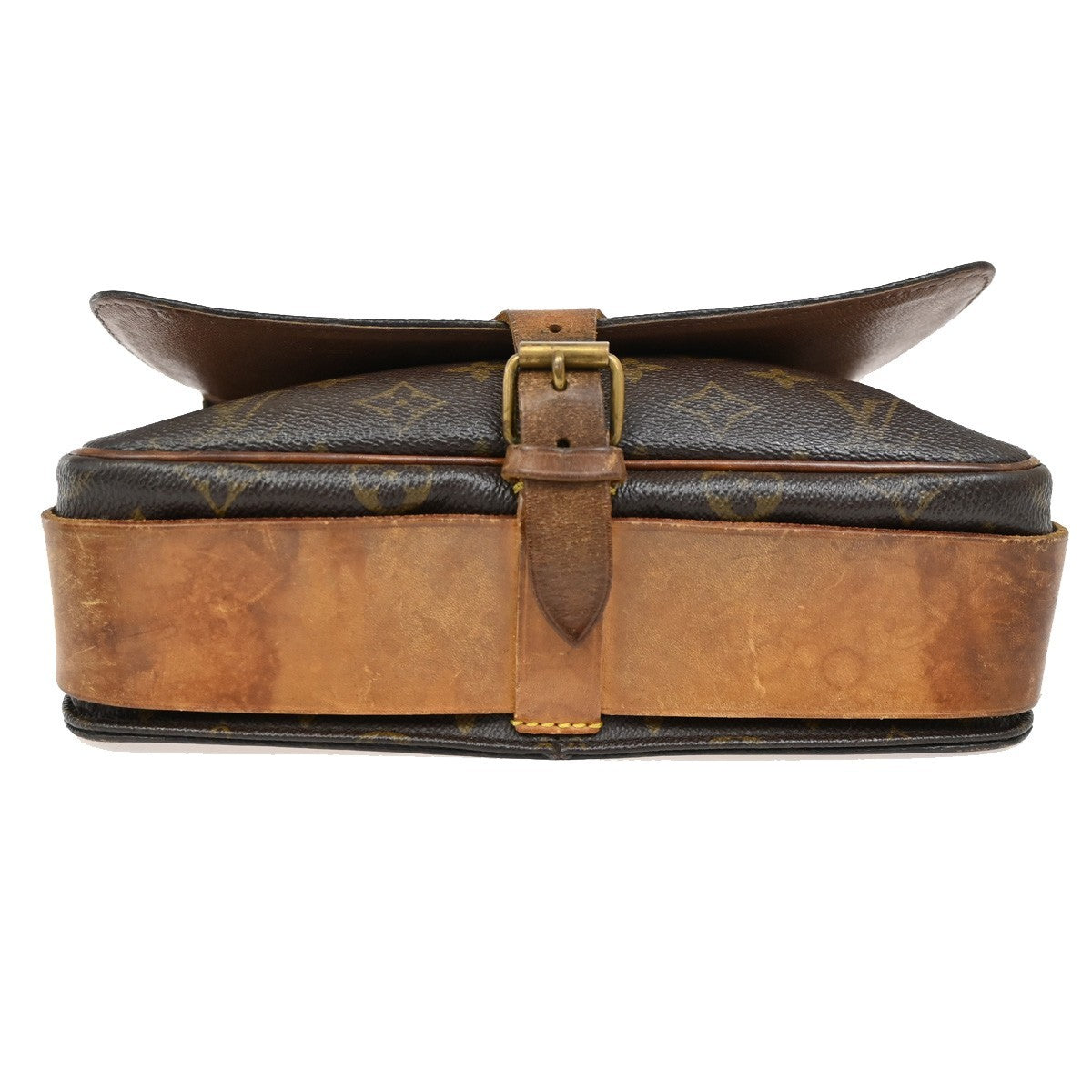 LOUIS VUITTON Cartouchiere GM Shoulder Bag Monogram Leather Brown M51252 64KB581