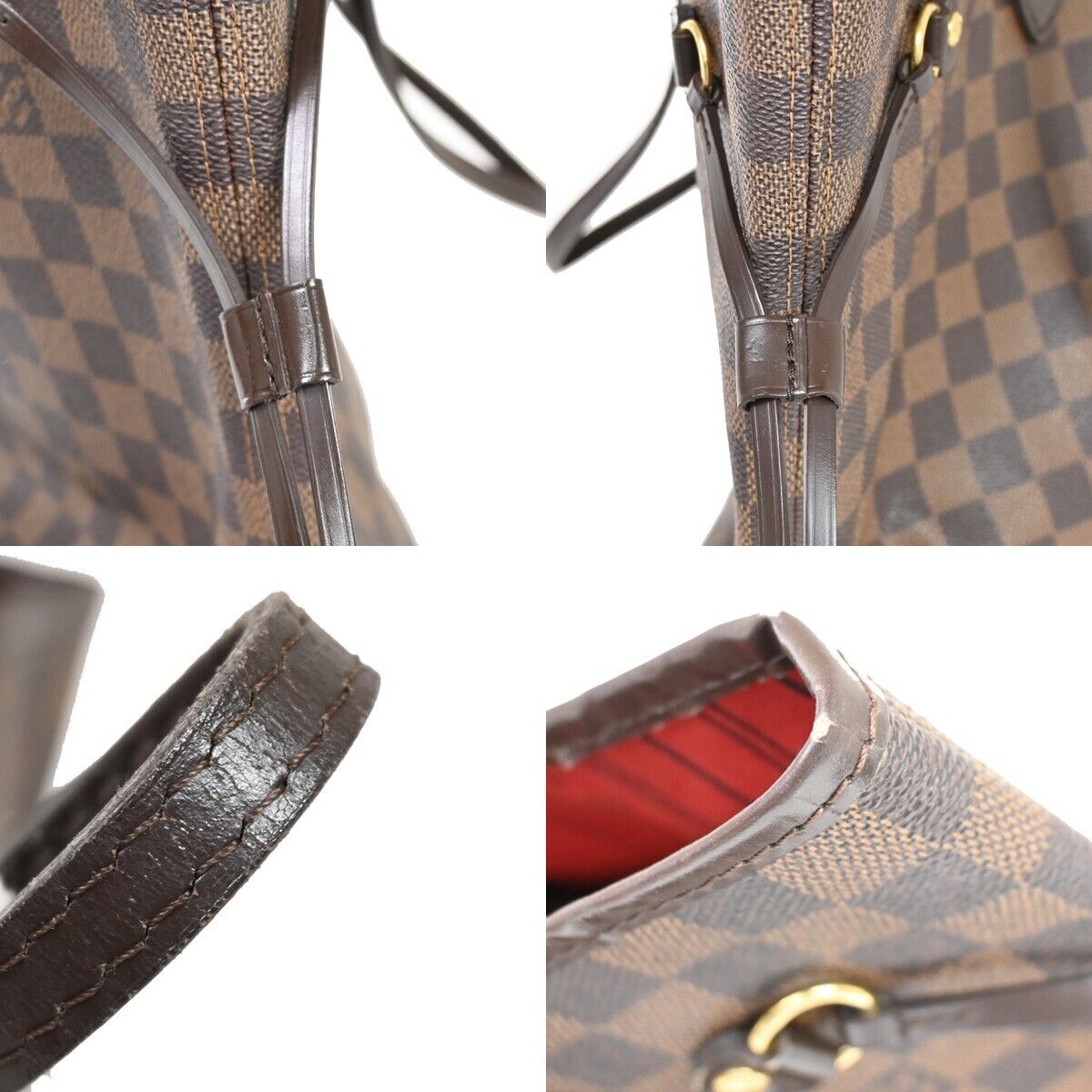 LOUIS VUITTON Neverfull MM Shoulder Bag Damier Ebene Leather BN N51105 23FA323