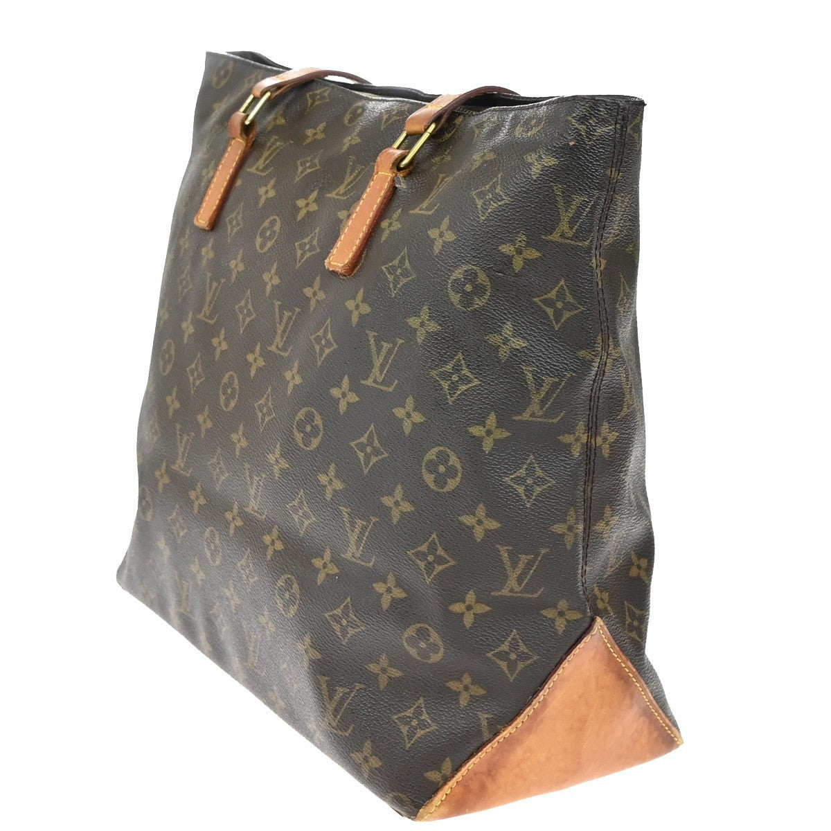 LOUIS VUITTON Cabas Mezzo Shoulder Bag Monogram Leather Brown M51151 35KB563