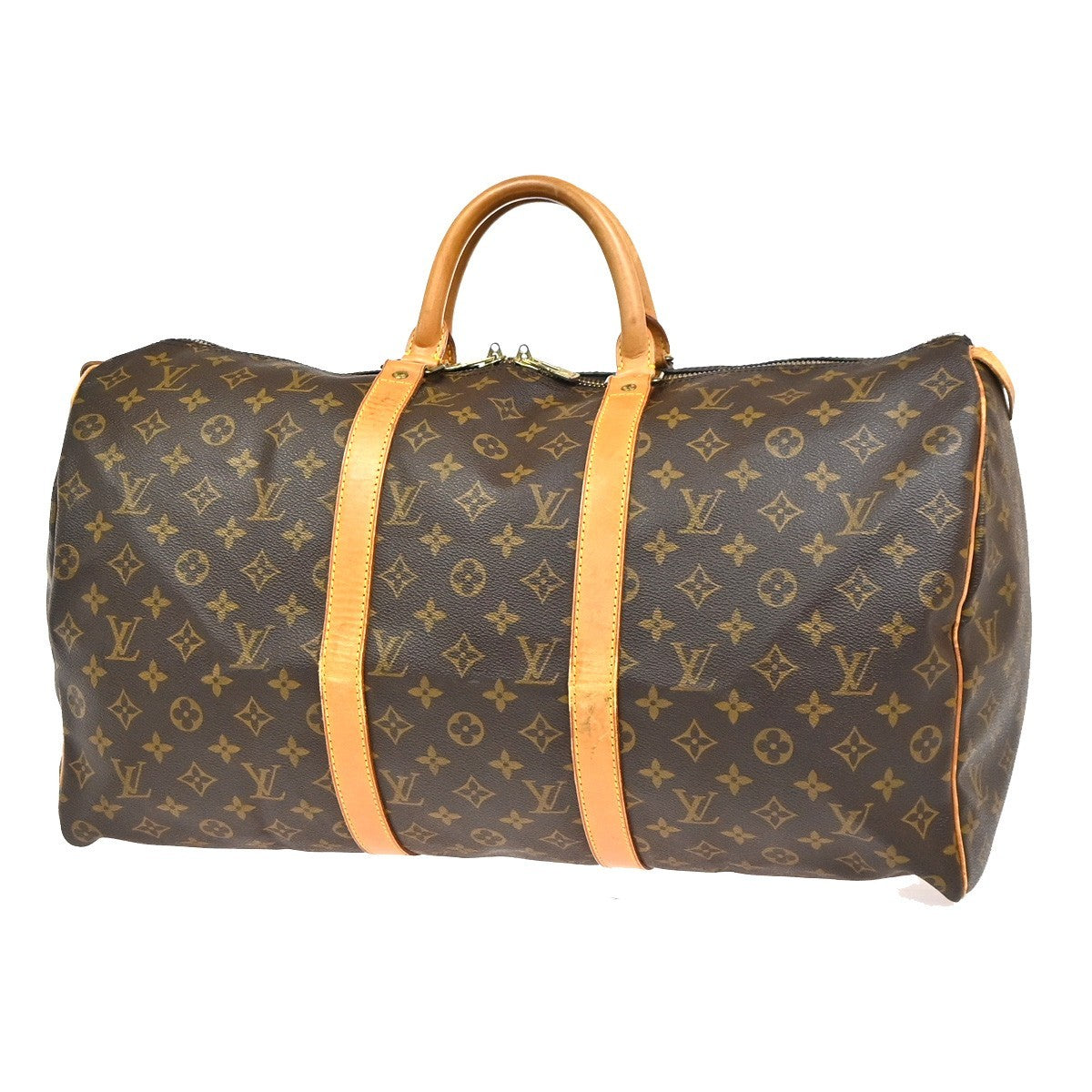 LOUIS VUITTON Keepall 50 Travel Hand Bag Monogram Leather Brown M41426 75YH895