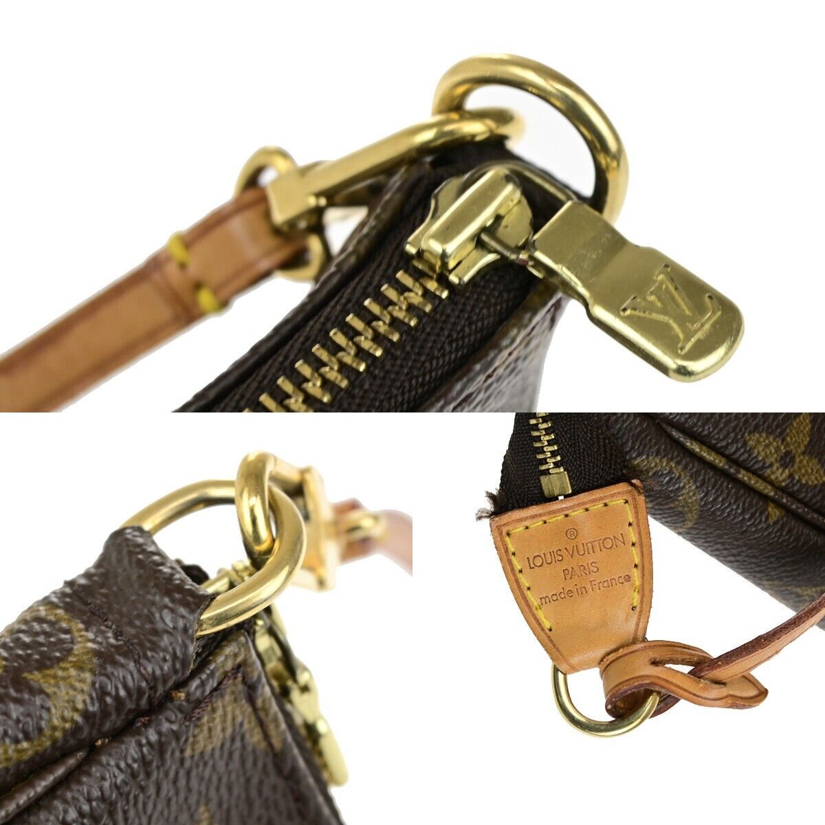 LOUIS VUITTON Pochette Accessoires Hand Bag Monogram Leather BN M51980 80ED260