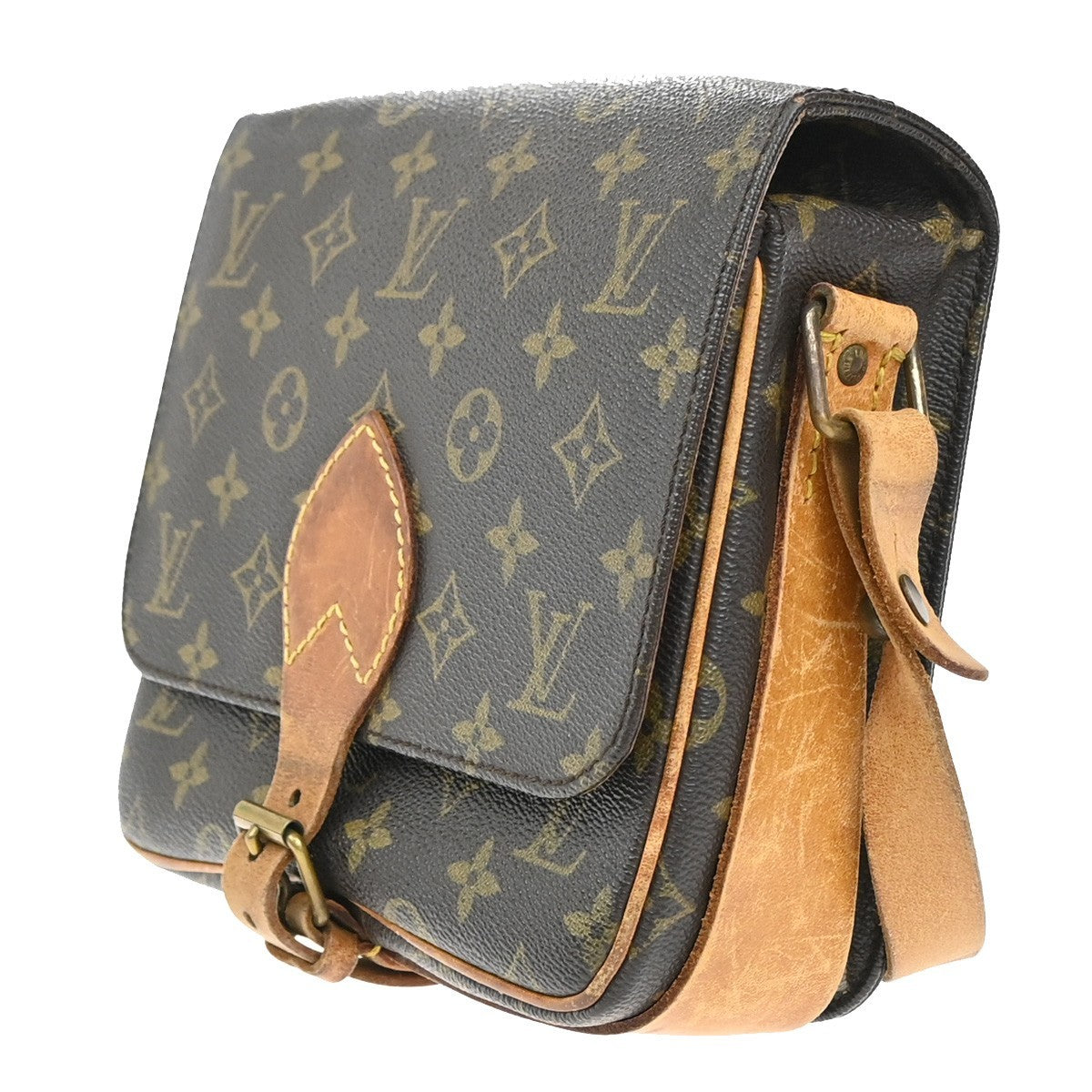 LOUIS VUITTON Cartouchiere MM Shoulder Bag Monogram Leather Brown M51253 33KP008