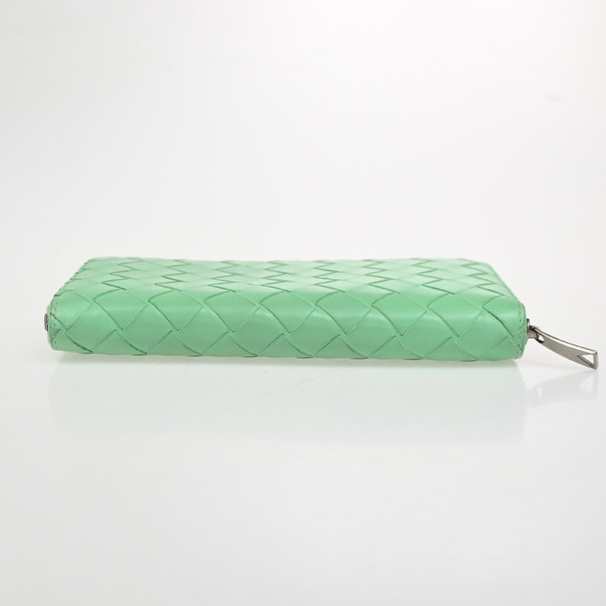 BOTTEGA VENETA Logo Intrecciato Zippy Long Wallet Leather Green SHW 66DA285