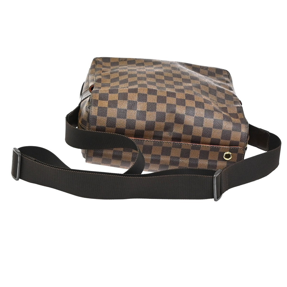 LOUIS VUITTON Naviglio Shoulder Bag Damier Ebene Leather Brown N45255 76YJ038