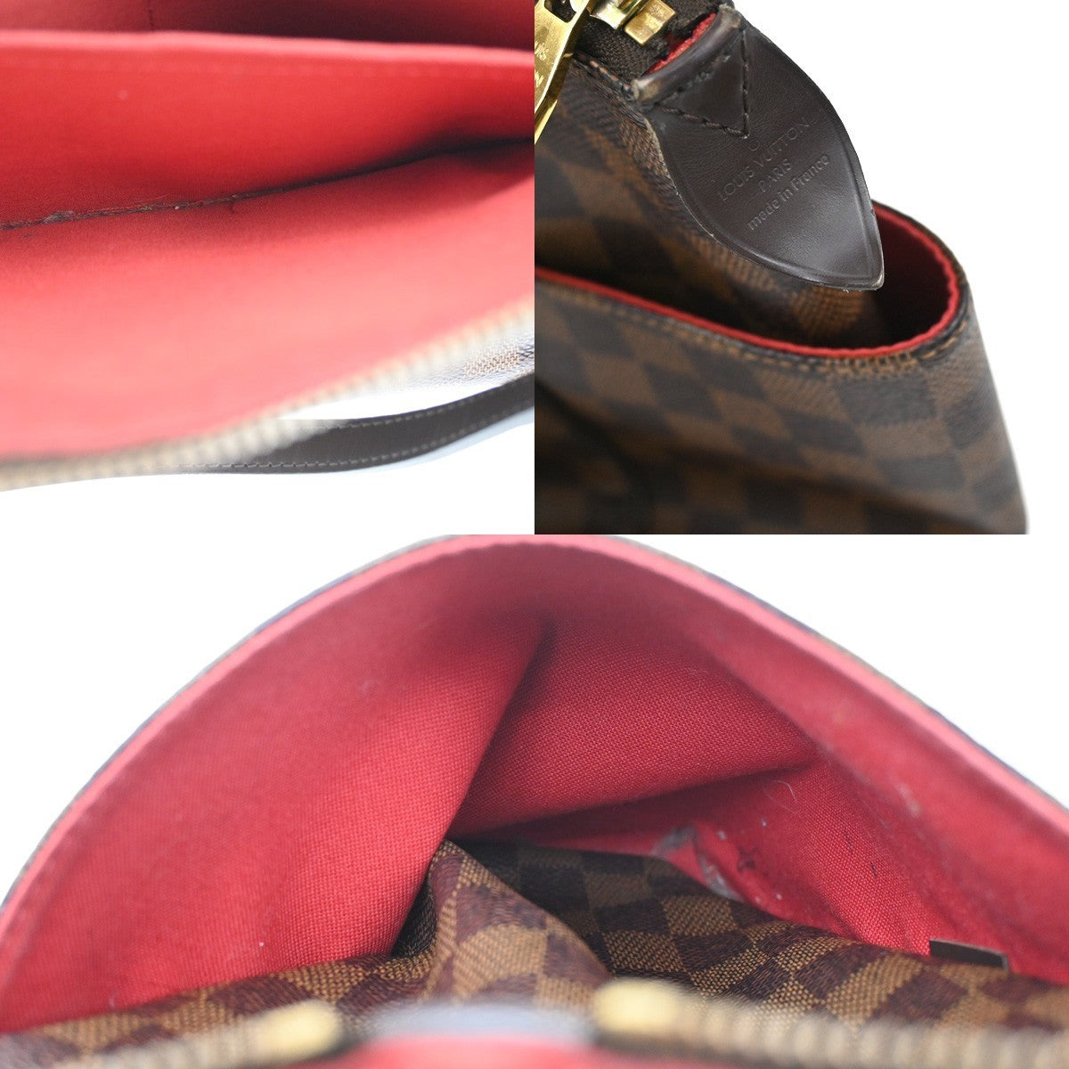 LOUIS VUITTON Logo Totally PM Shoulder Bag Damier Leather Brown N41282 95CA465