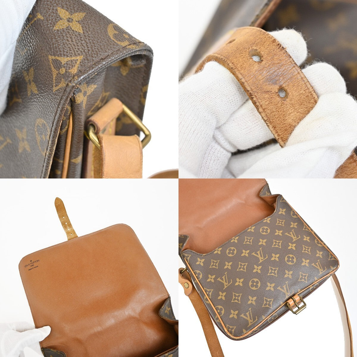 LOUIS VUITTON Cartouchiere GM Shoulder Bag Monogram Leather Brown M51252 34EE251