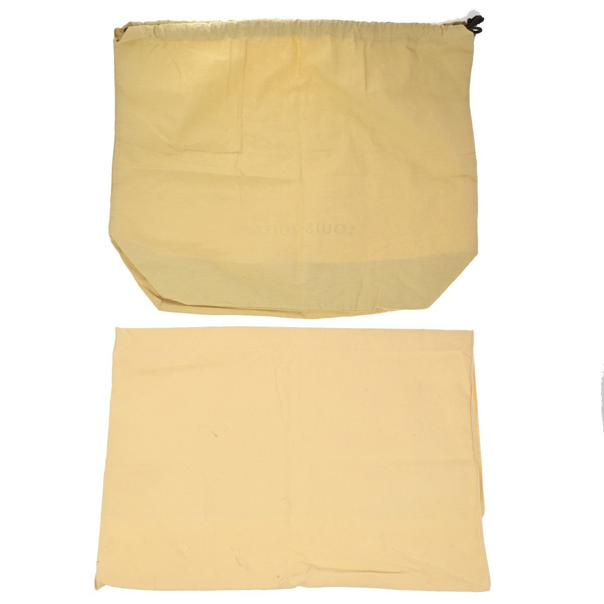 LOUIS VUITTON Logo 10 Set Dust Bag Drawstring Canvas Cotton Beige Brown 09KP189