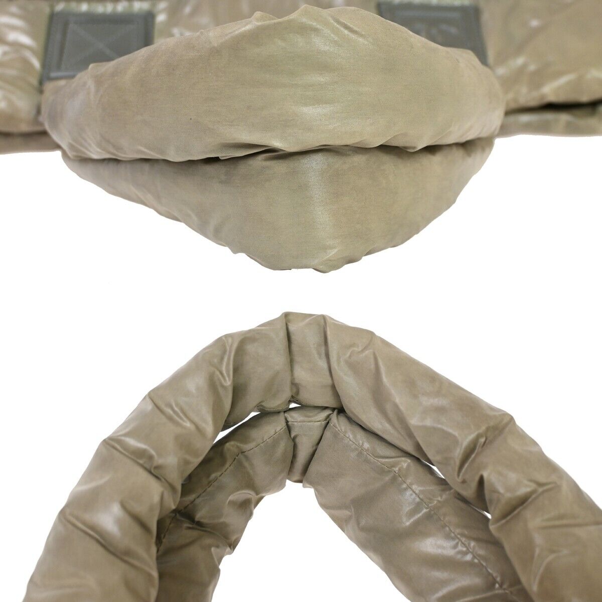 CHANEL CC Coco Cocoon Hand Tote Bag Nylon Leather Khaki Bordeaux Italy 79HB566