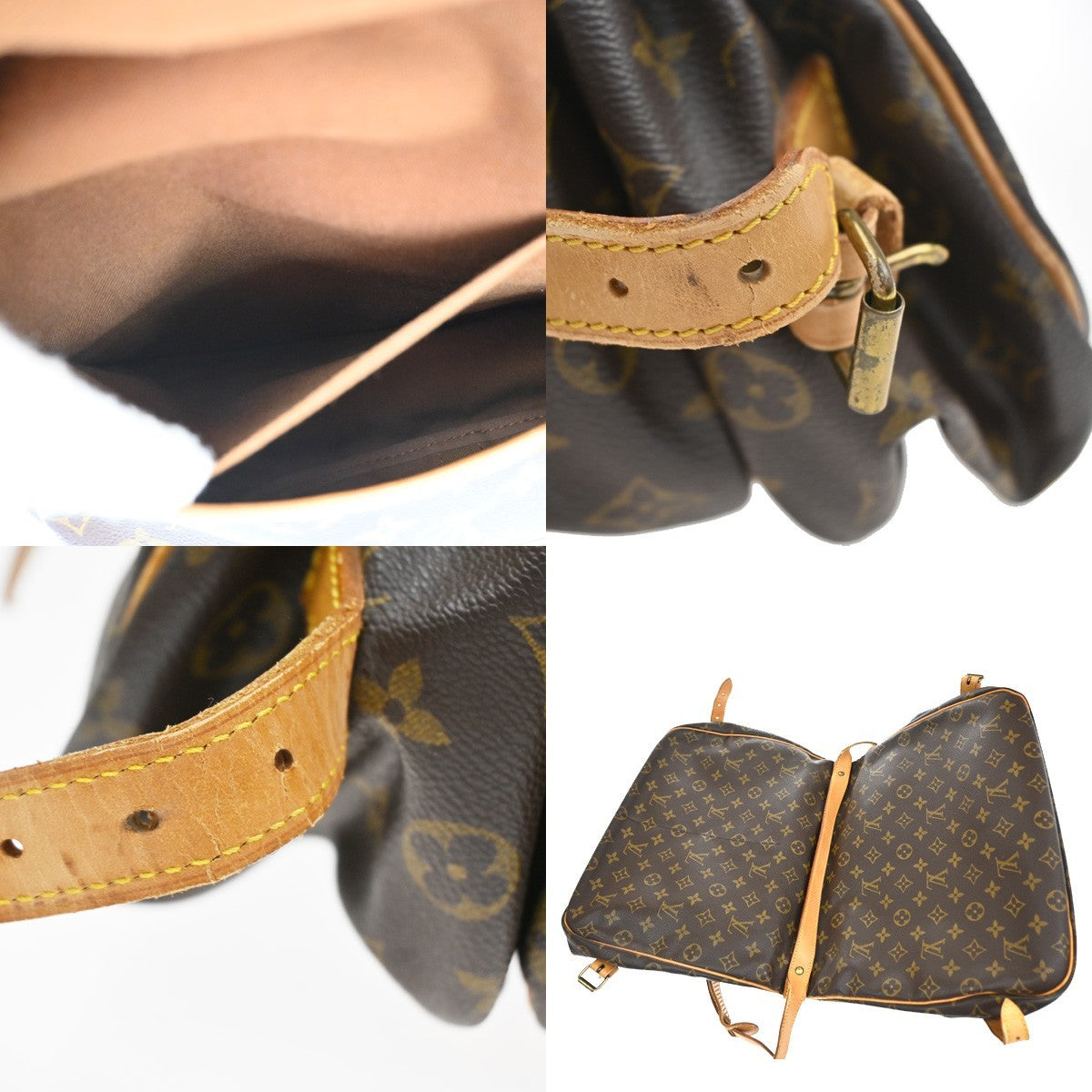 LOUIS VUITTON Saumur 35 Shoulder Bag Monogram Leather BN France M42254 64YJ101