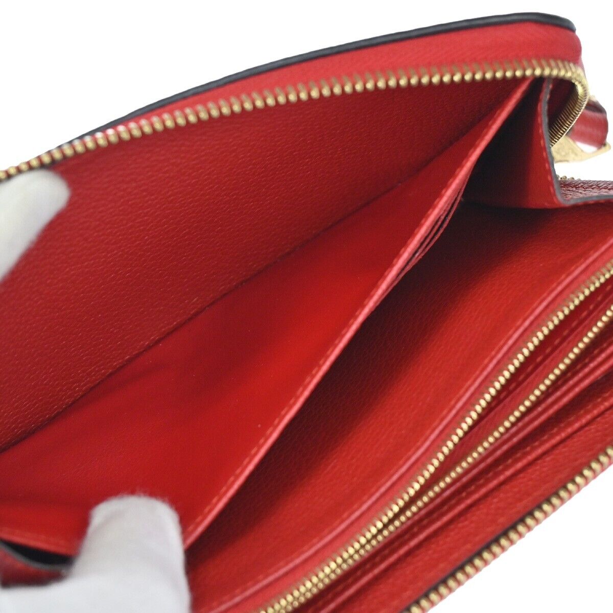 LOUIS VUITTON Zippy Wallet Long Monogram Empreinte Leather Red M60547 70SH120