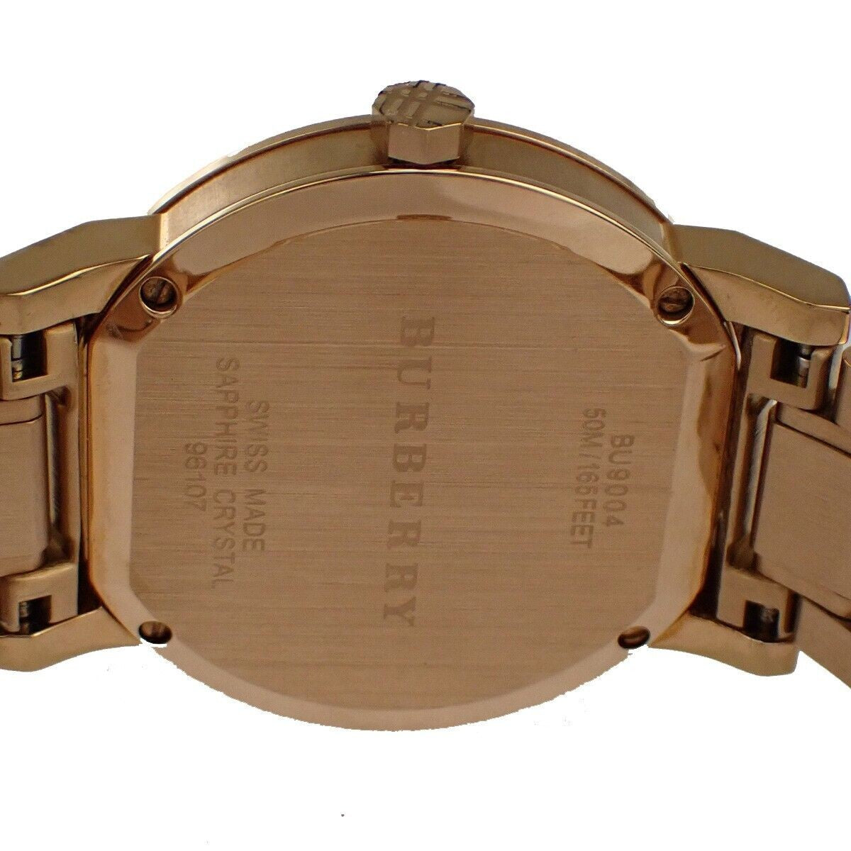 BURBERRY Logo BU9004 The City Wrist Watch Stainless Steel Rose Gold 65RJ640