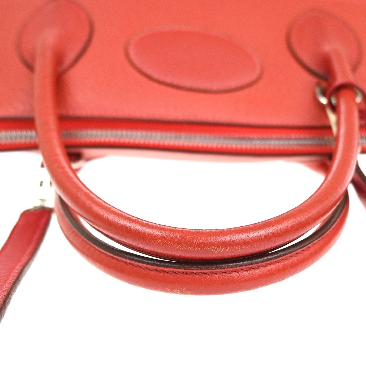 HERMES Bolide 35 2way Shoulder Hand Bag Taurillon Leather Red France 809RL943