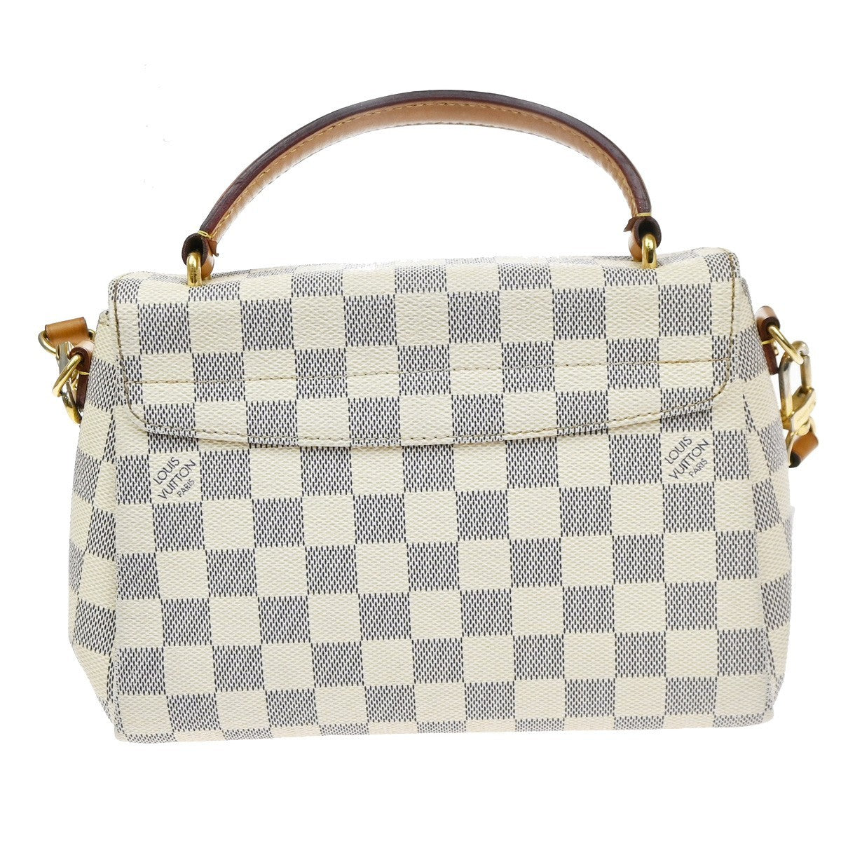 LOUIS VUITTON LV Croisette Shoulder Bag Damier Azur Leather N41581 23CB063