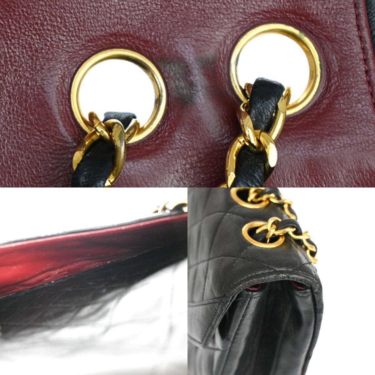 CHANEL CC Matelasse 25 Chain Shoulder Bag Leather Black GHW Vintage 834RJ426