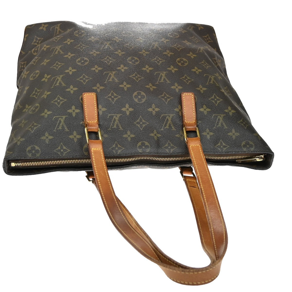 LOUIS VUITTON Cabas Mezzo Shoulder Bag Monogram Leather Brown M51151 35KB563