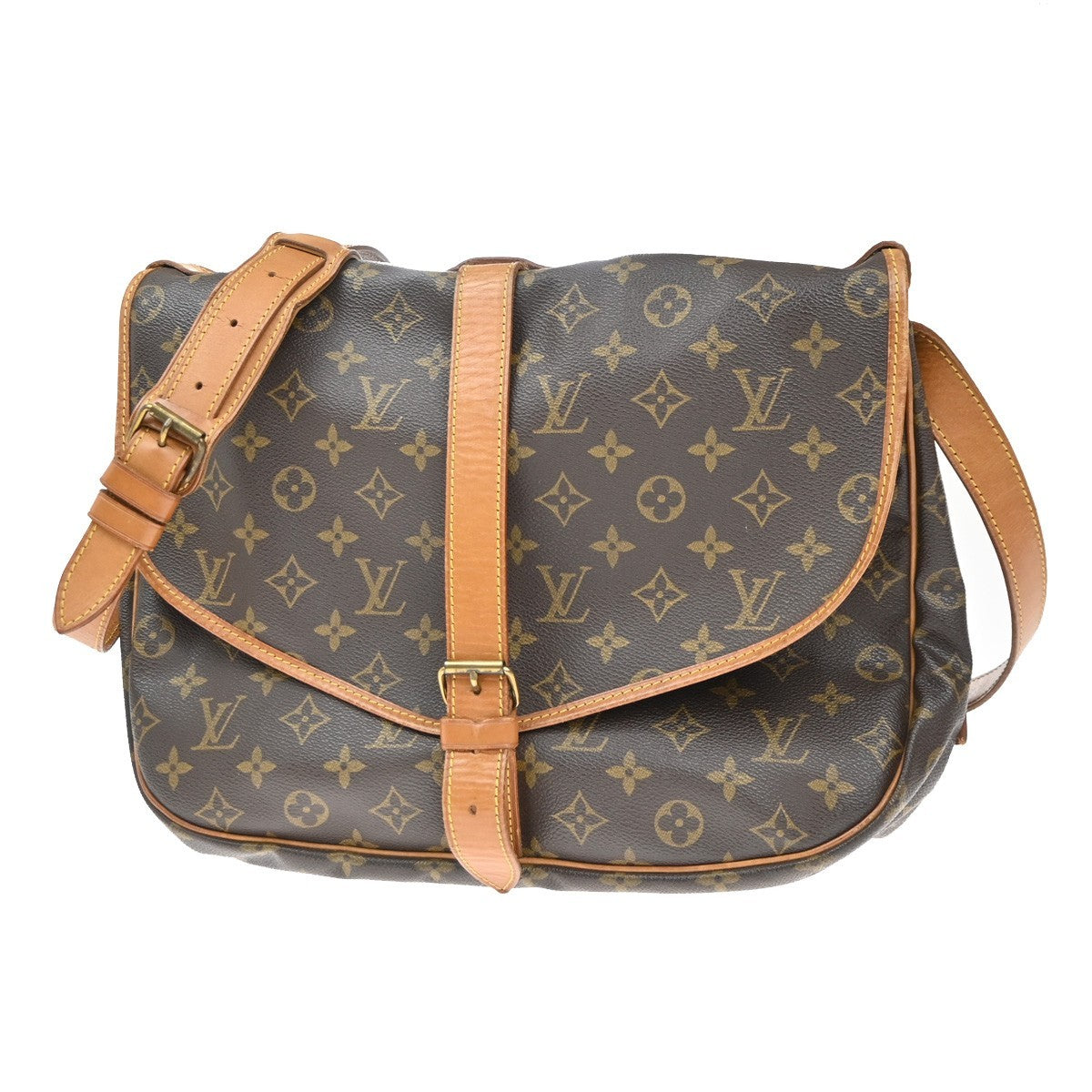 LOUIS VUITTON Saumur 35 Shoulder Bag Monogram Leather BN France M42254 84KC171