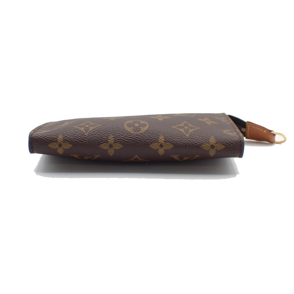 LOUIS VUITTON Logo BUCKET PM Pouch Bag Monogram Leather Brown France 60KB738