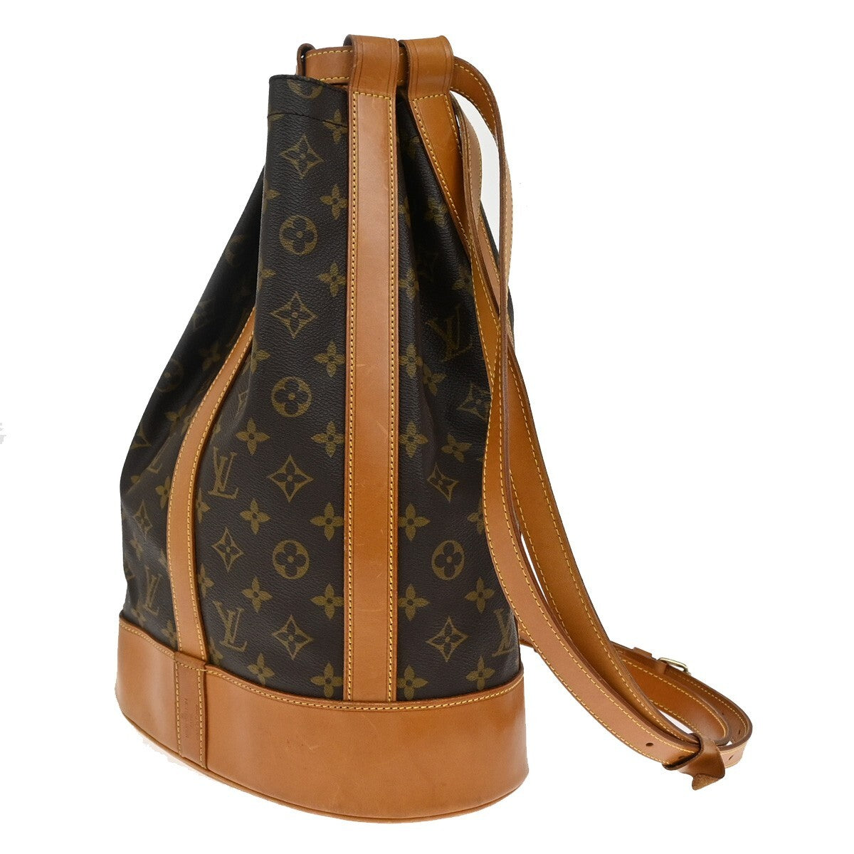 LOUIS VUITTON LV Randonnee PM Shoulder Bag Monogram Leather Brown M42243 99EE238