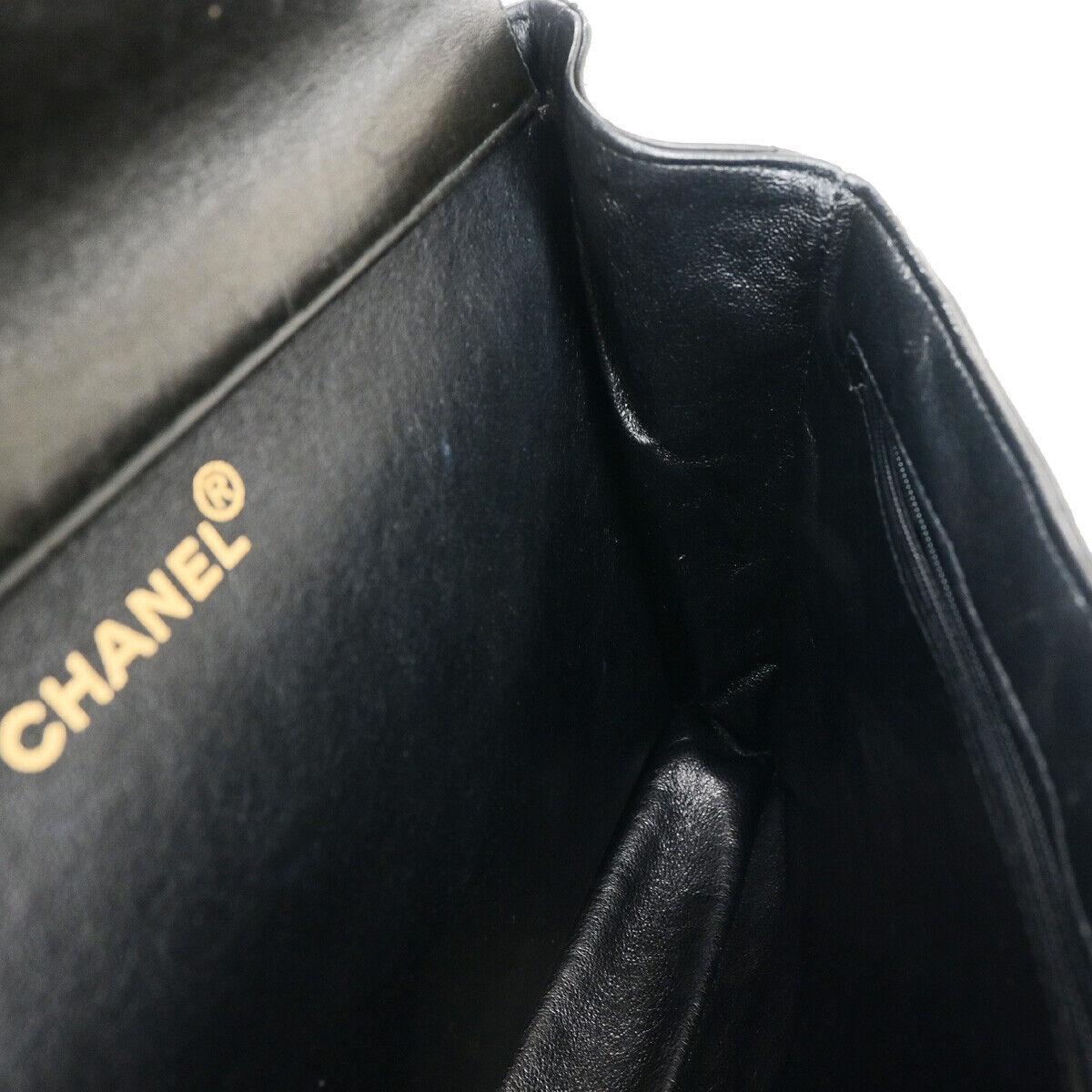 CHANEL CC Matelasse 30 Both Flap Chain Shoulder Bag Leather Black GHW 823RJ921