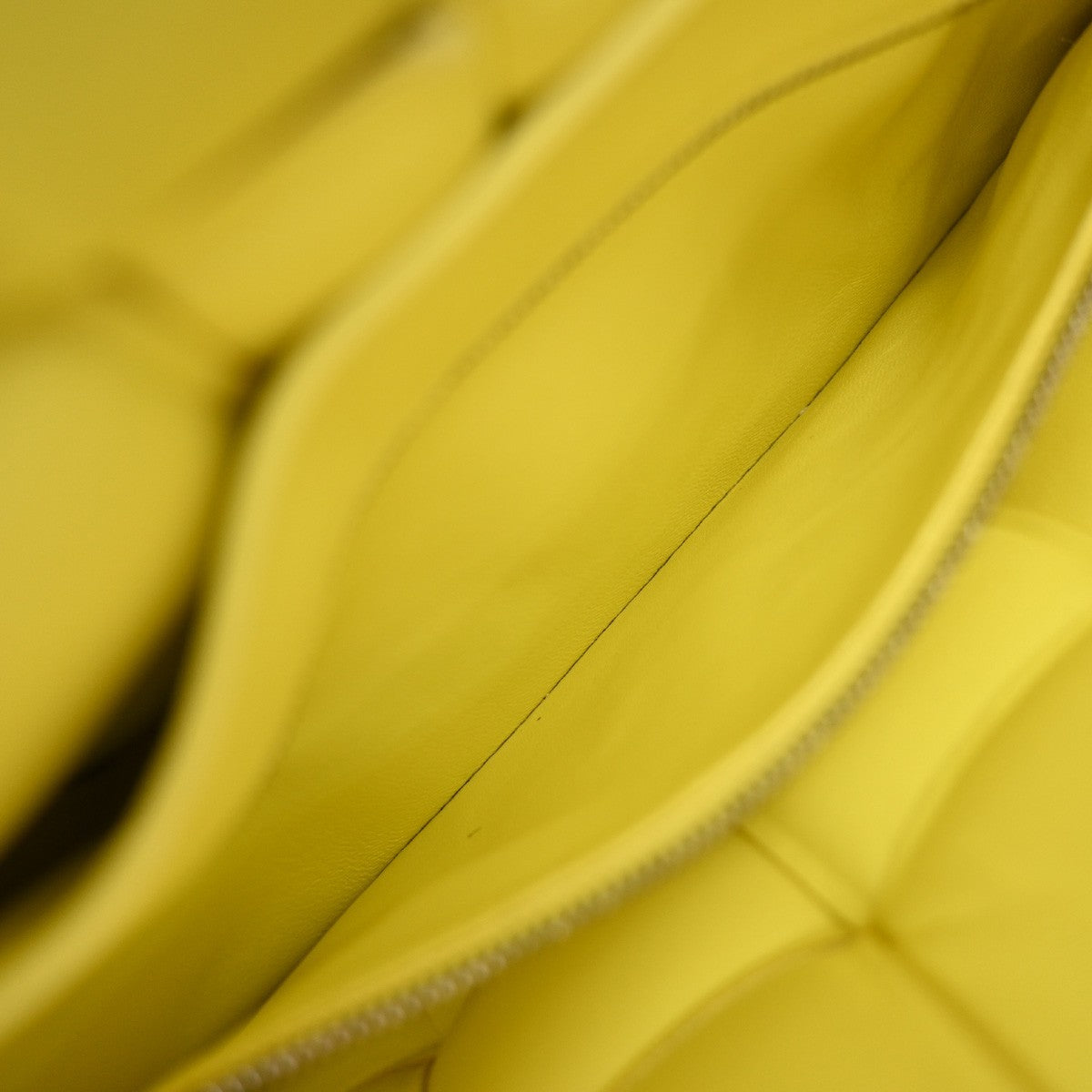 BOTTEGA VENETA Logo Padded Cassette Mini Shoulder Bag Leather Yellow 52RQ096