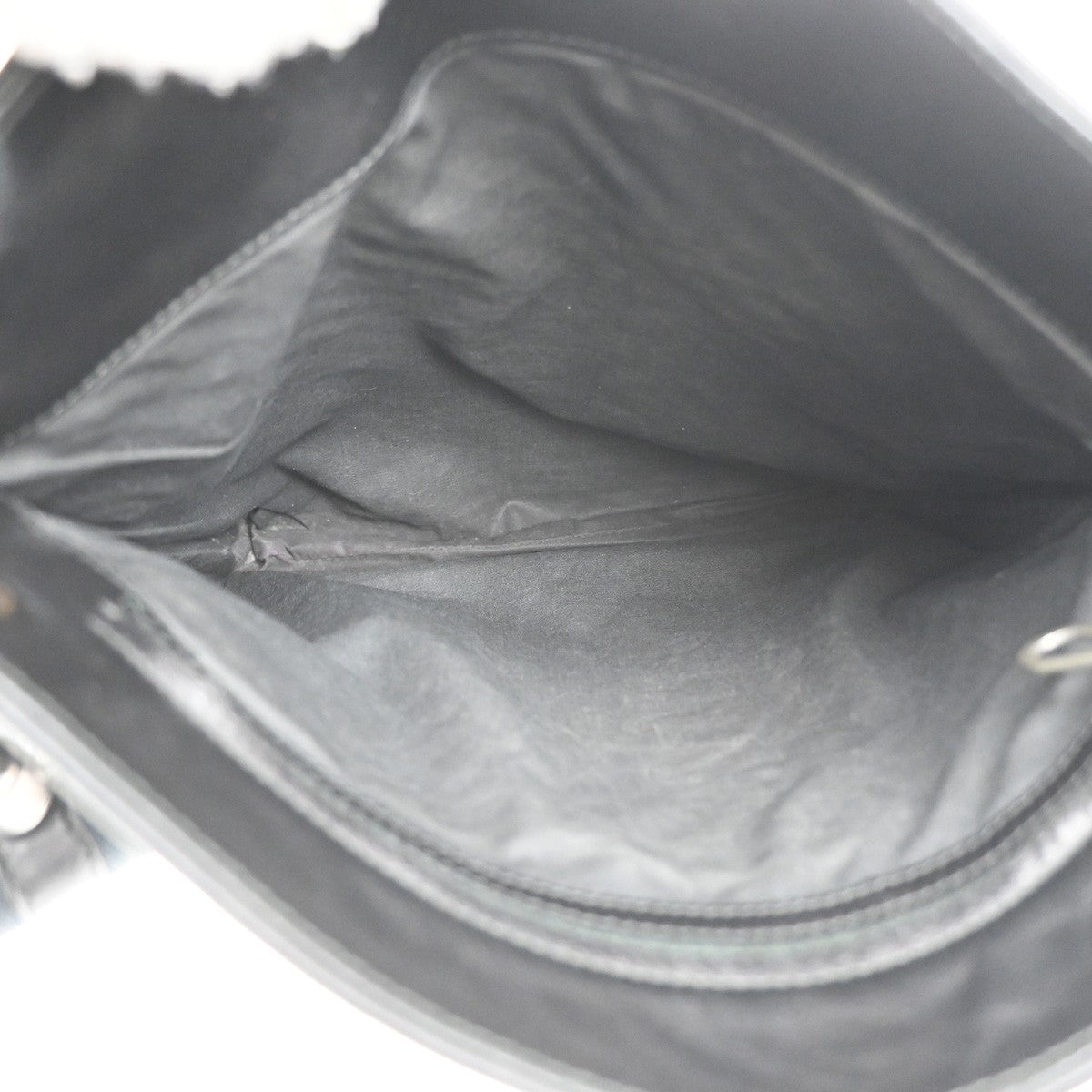 BOTTEGA VENETA Intrecciato Shoulder Bag Leather Black Italy 172736 12RL630