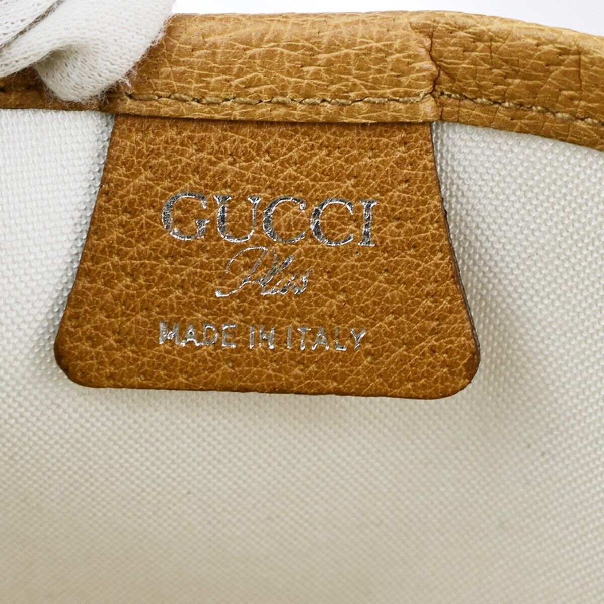 GUCCI PLUS GG Pattern Sherry Shoulder Tote Bag Supreme Leather White 62ED113
