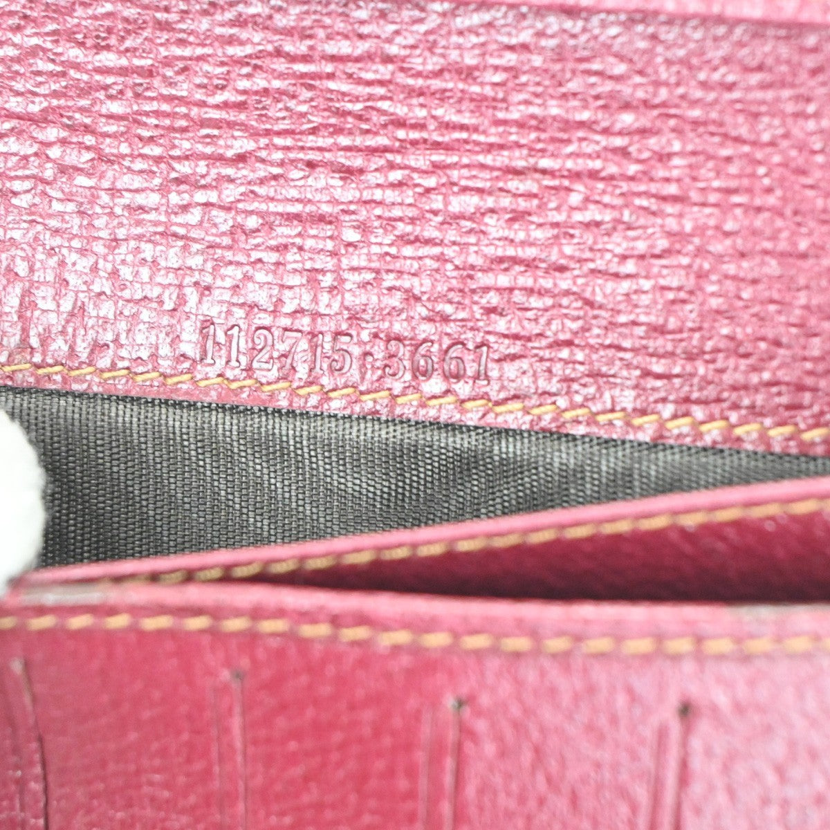 GUCCI GG Biifold Long Wallet Canvas Leather Red Beige SHW Italy 88KD057
