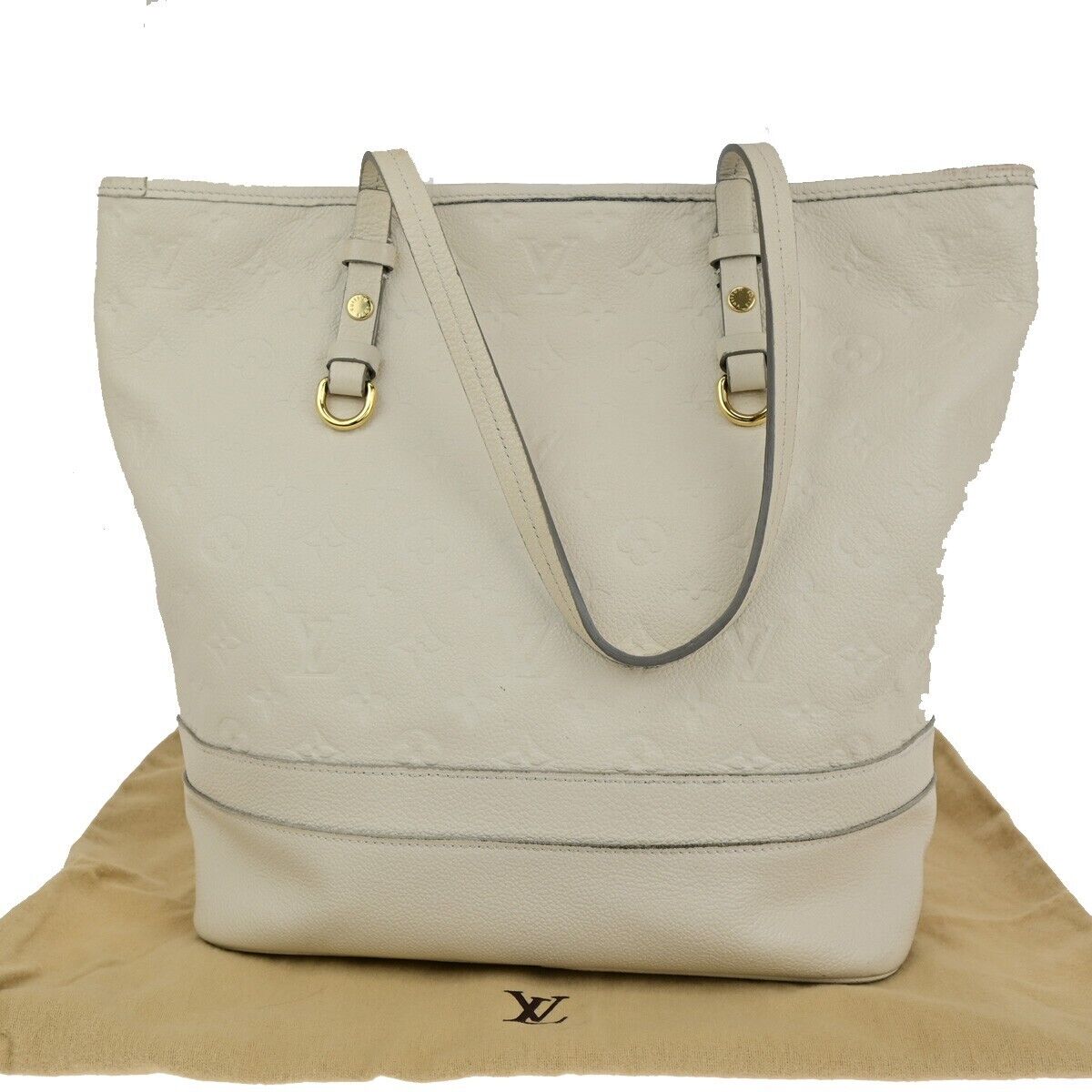 LOUIS VUITTON Citadin PM Shoulder Bag Monogram Empreinte White M40554 71ED350