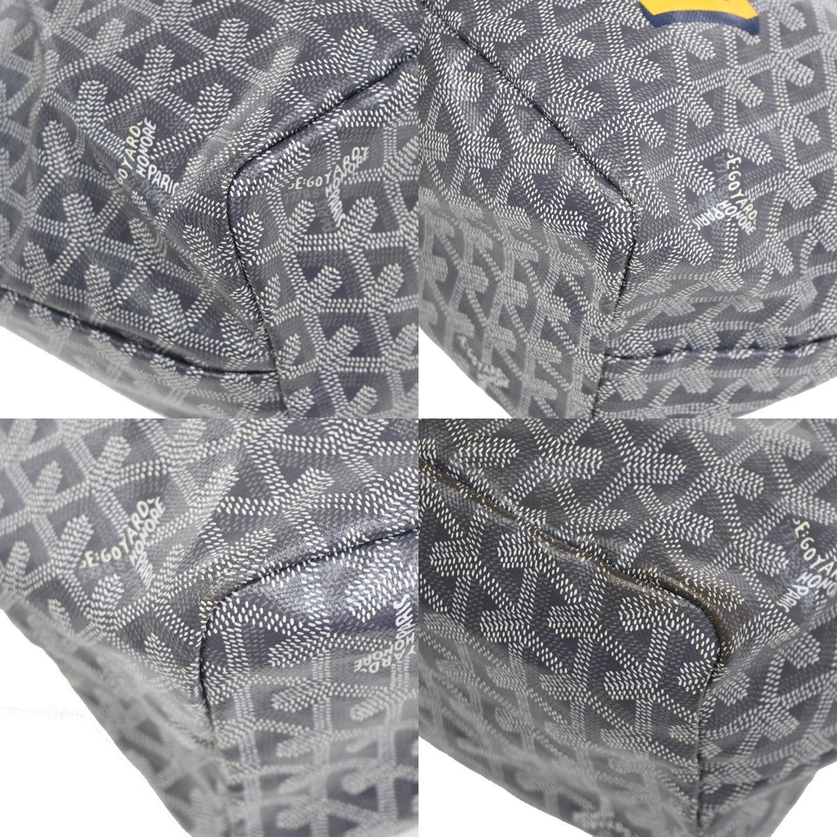 GOYARD Saint Louis PM Marquage  Shoulder Tote Bag Pouch Gray Canvas 640RL920