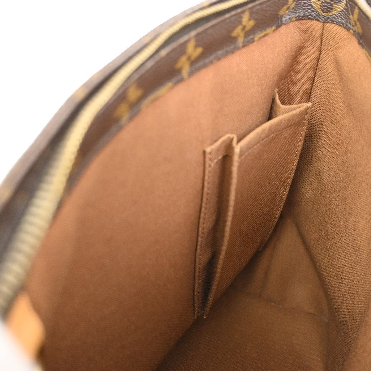 LOUIS VUITTON Cabas Piano Shoulder Bag Monogram Leather Brown M51148 16CA256