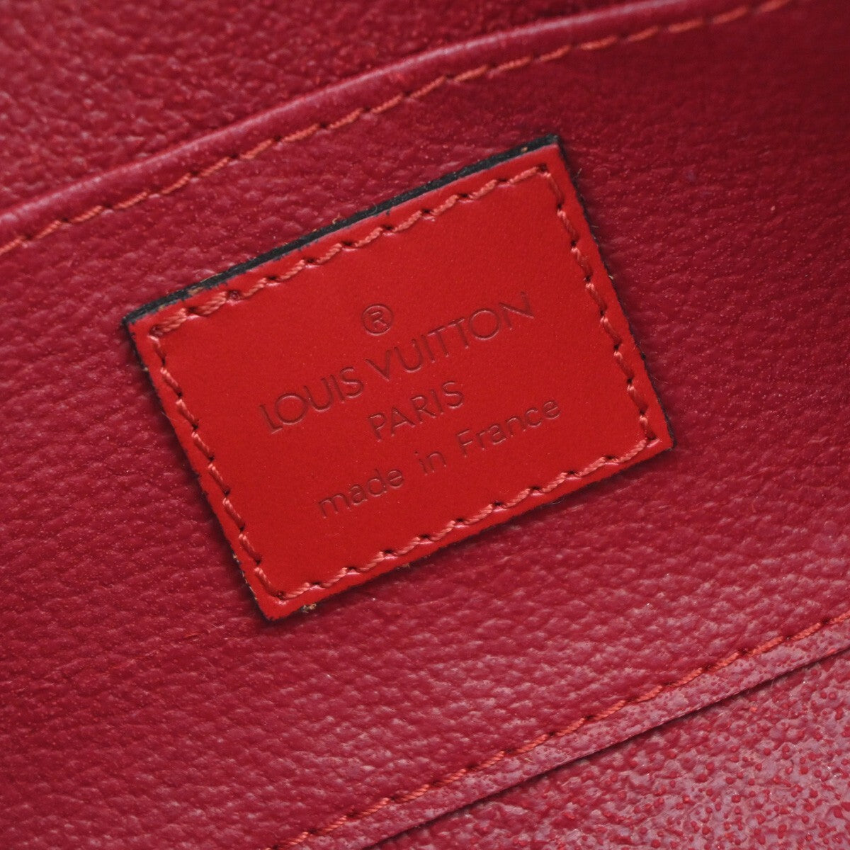 LOUIS VUITTON LV Logo Dauphine PM Pouch Bag Epi Leather Red M48447 02EE220