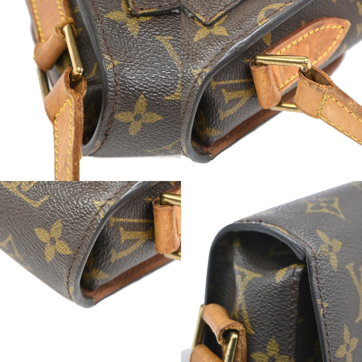 LOUIS VUITTON Saint Cloud GM Shoulder Bag Monogram Leather Brown M51242 34CA715