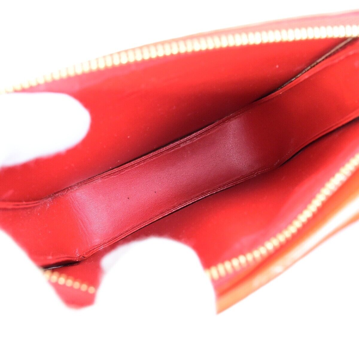 LOUIS VUITTON LV Motto Shoulder Bag Monogram Vernis Leather Red M91137 30FB338