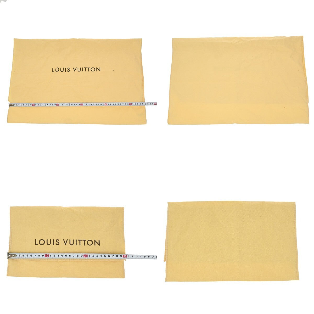 LOUIS VUITTON Logo 10 Set Dust Bag Drawstring Canvas Cotton Beige Brown 09EE126