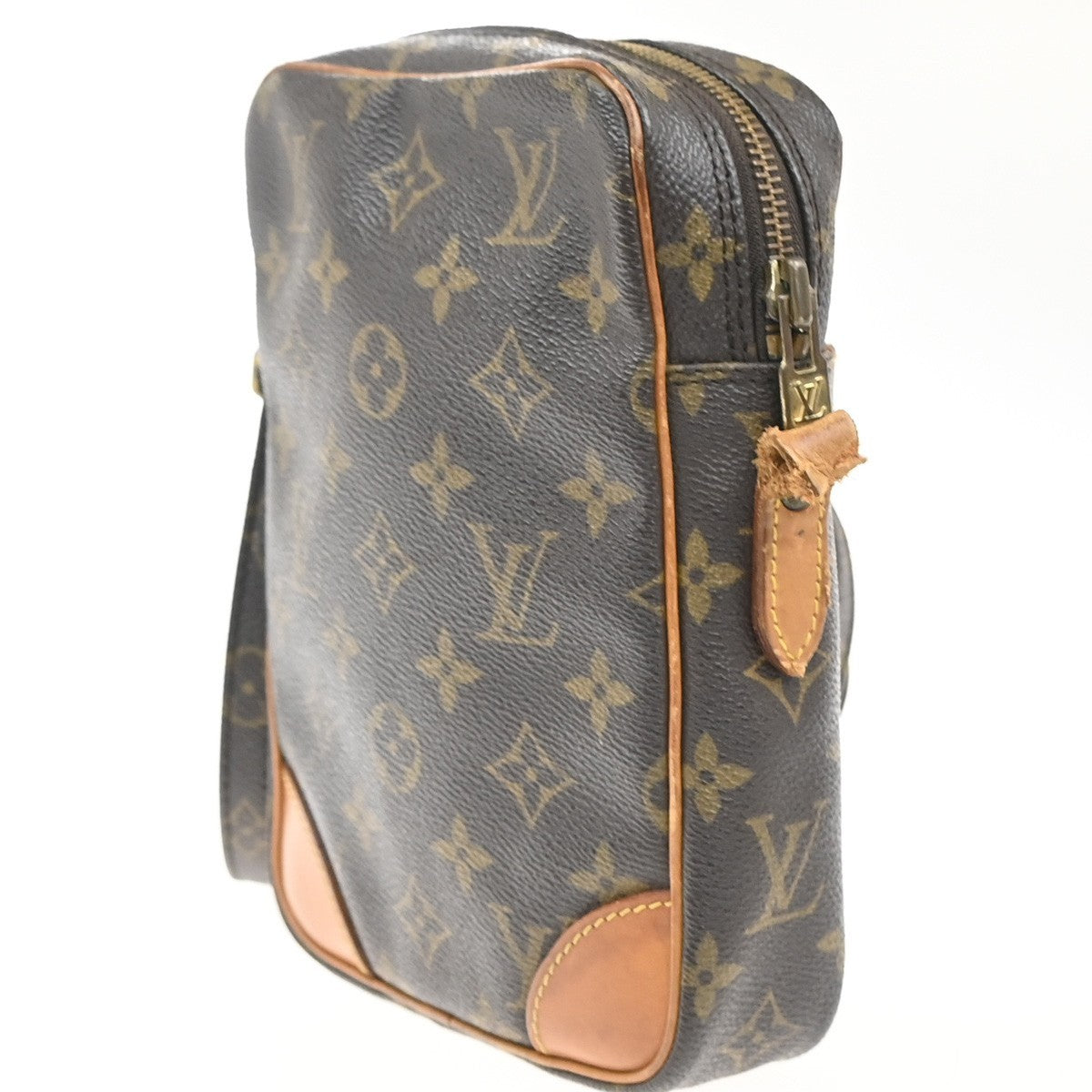 LOUIS VUITTON Danube Shoulder Bag Monogram Leather Brown France M45266 62KC659